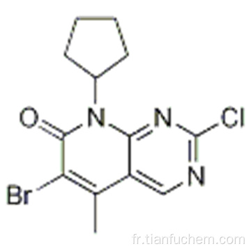 6-Bromo-2-chloro-8-cyclopentyl-5-méthylpyrido [2,3-d] pyrimidin-7 (8H) -one Numéro CAS: 1016636-76-2 CAS 1016636-76-2